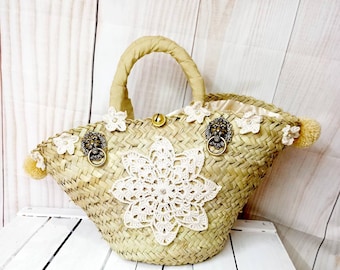 Coffa siciliana con centrino pizzo uncinetto fatto a mano