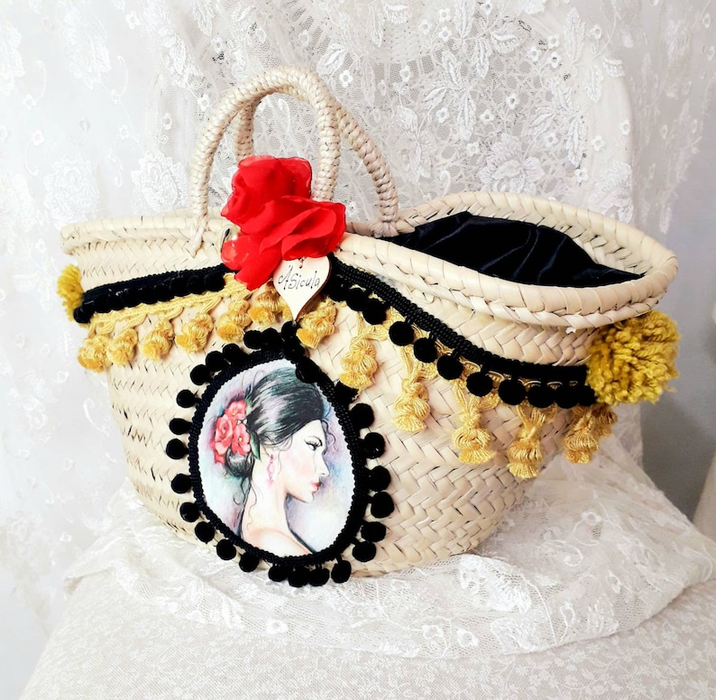 women/'s basket Straw bag summer bag girlfriend gift honeymoon bag