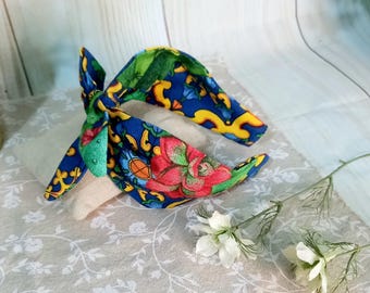 Hairband for women, Sicilian style majolica fabric