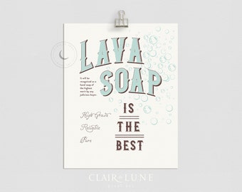 Lava Soap Poster inspired by Vintage Advertisements, Giclee art-print MTO
