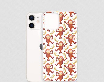 Dancing Monkeys iPhone Case, monkeys and bananas iPhone case made on demand