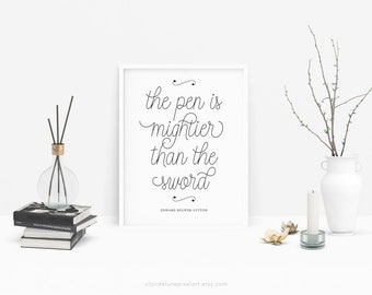 The pen is mightier than the sword, quote by Edward Bulwer-Lytton, MTO poster, Ships Rolled