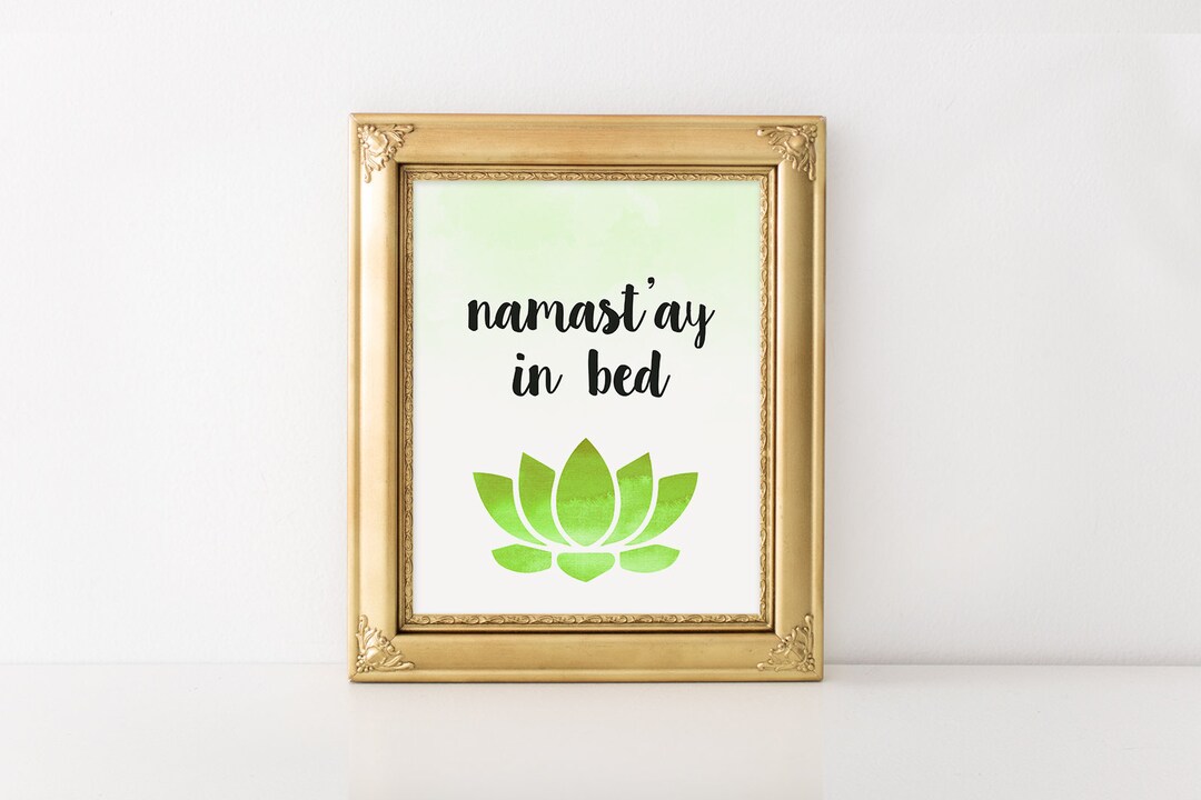 Printable Namastay in Bed Printable, Bedroom Decor, Bedroom Printable ...