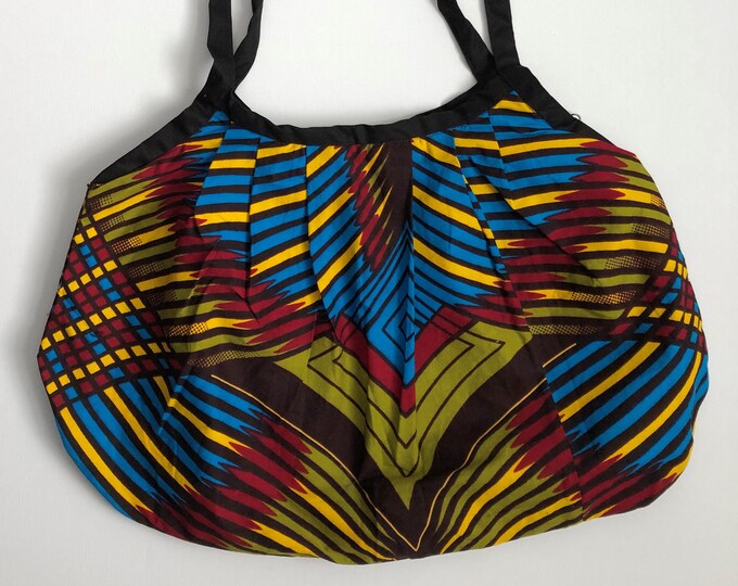 African Print Cotton Quilted Large Size Tote