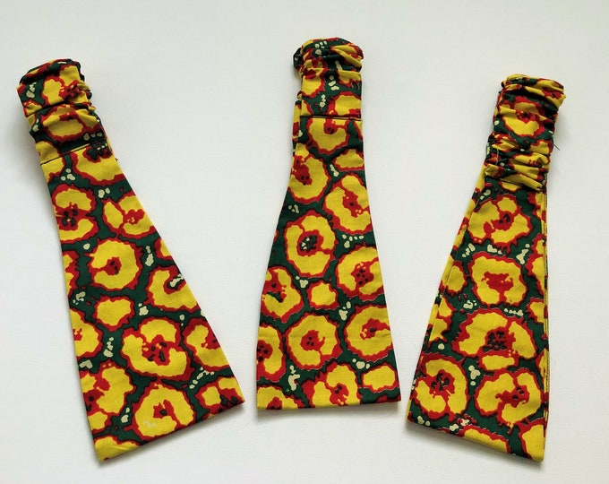 Cotton Headband African Fabric Ethnic Thick Elastic Back Stretch Yellow