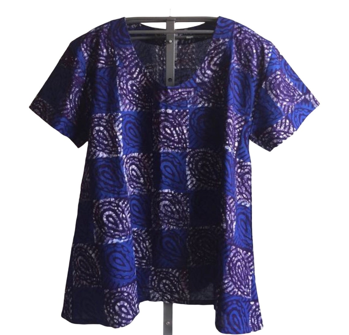 African Batik Tunic Shark-bite Hem Plus Size 1X | Etsy