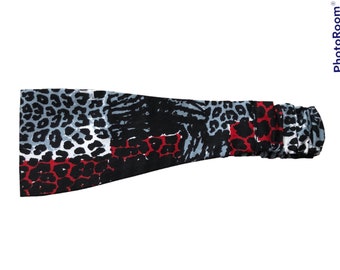 Cotton Headband African Fabric Ethnic Thick Elastic Back Stretch Animal Print