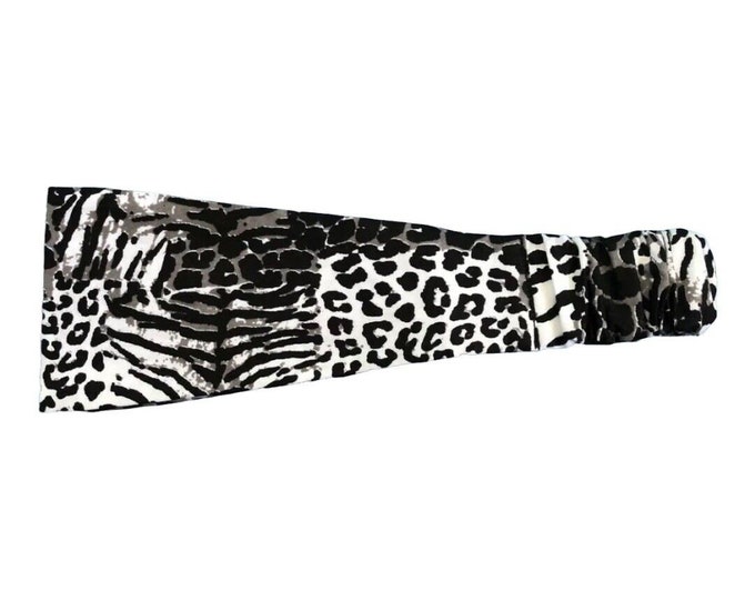 Cotton Headband African Fabric Ethnic Thick Elastic Back Stretch Animal Print