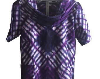 African Batik Tunic Cowlneck Pockets Plus Size 0X