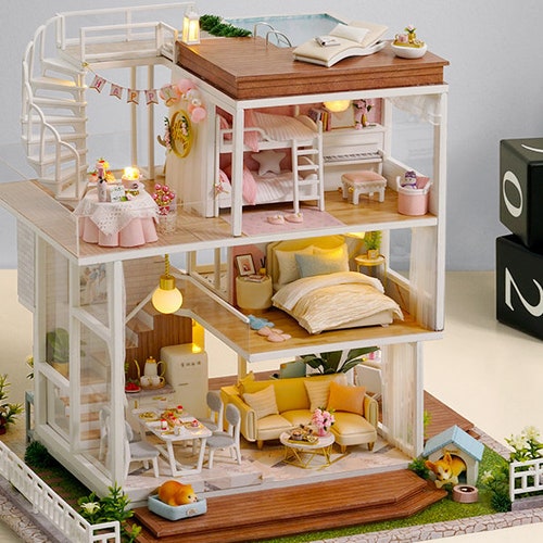 Rose Garden 124 DIY Miniature Dollhouse Craft Kit Etsy