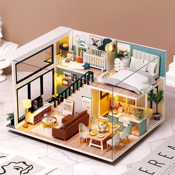 Comfortable Life - 1:24 DIY Miniature Dollhouse Craft Kit