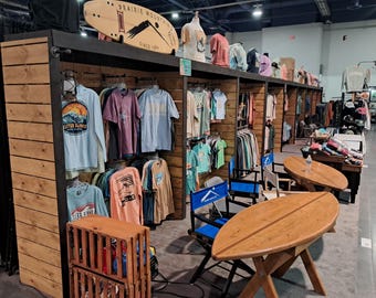 Real Wood Slatwall Display | Tradeshow Booth Backdrop | Retail Store Fixture | Craft Show Vendor Display | Custom Product Merchandiser