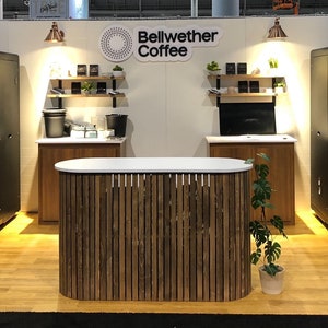 10 Foot Wall - EXPO Exhibit Booth Trade Show Food Truck Display Portable Wood Wall Rustic Metal Rusted Display Bar Steel
