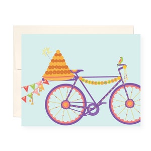 Bicicleta festiva de Diwali: tarjeta de felicitación india, Diwali, sur de Asia, Desi, Pyarful