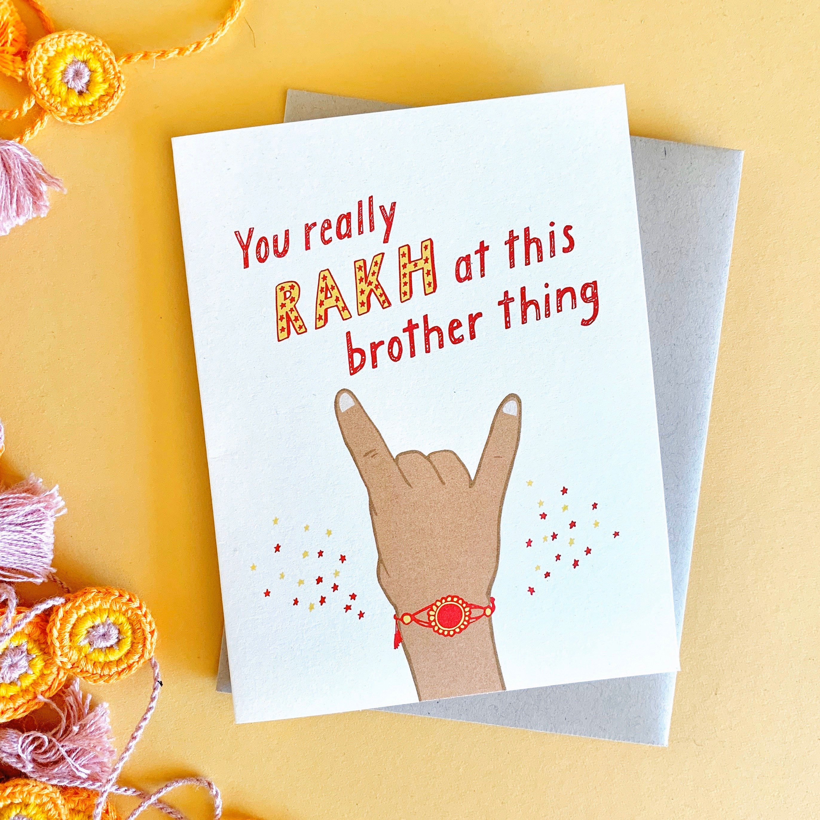 You Rock, bro! Rakhi card, Raksha Bandhan, Indian, South Asian, Desi,…