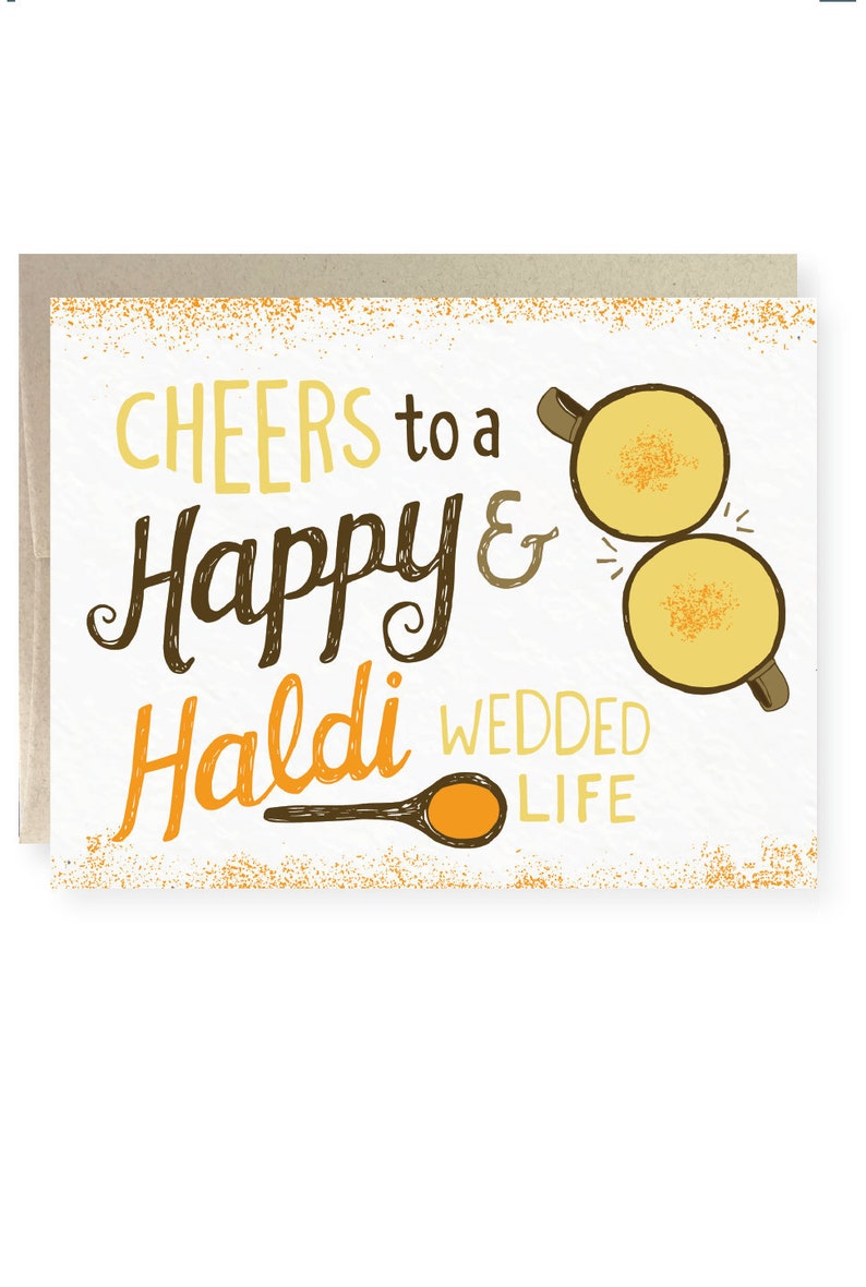 Desi Pakistani Indian Wedding South Asian Hindi Best Wishes Urdu Pyarful Haldi Doodh Indian Bride Congrats Indian card