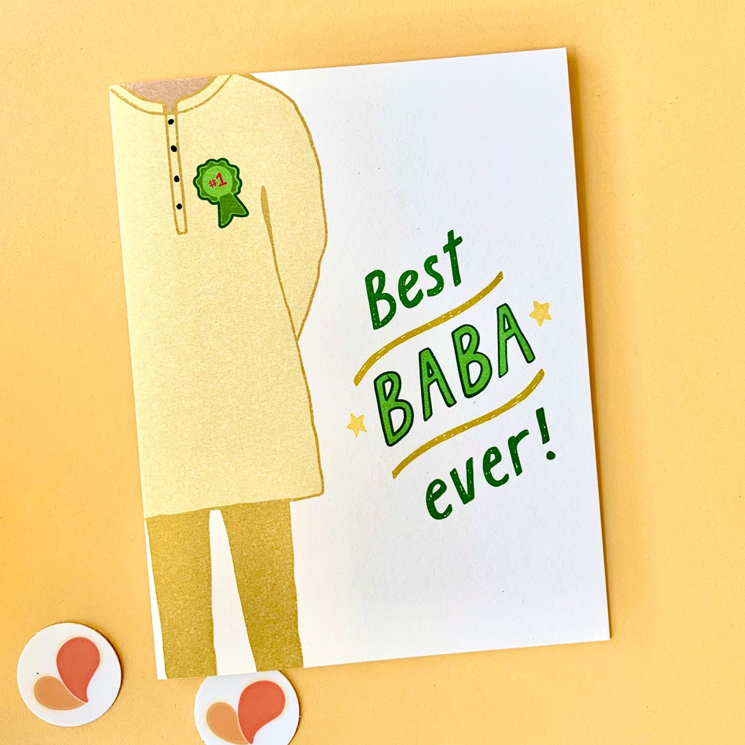 Best Baba Ever Indian Father's Day Card Pyarful Indian Etsy