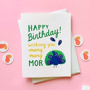 Many, Many More- Indian, Pakistani, South Asian, Desi, Pyarful, Birthday, Peacock Card, Happy Birthday, Indian Birthday Gifts