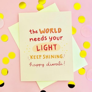 World Needs your Light-  Indian, Diwali, South Asian, Desi, Pyarful, Greeting Card, Diwali Gifts