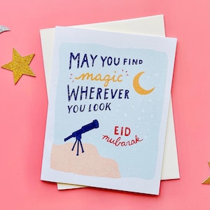 Maanwaarneming - Indiaas, Zuid-Aziatisch, Pakistaans, Ramadan en Eid, Persain, Parsi, Pyarful, Desi, wenskaart