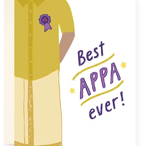 Best Appa Ever - Tarjeta del Día del Padre Indio, Pyarful, Indio, Pakistaní, Desi, Sudasiático, Papá Indio, Indio del Sur, abuelo, Nanna,