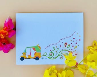 Rickshaw Mom - インド人、母の日、母の愛、デシ、南アジア人、Pyarful、パキスタン人、母の誕生日カード、インドの誕生日カード