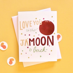 Jamoon und zurück - Liebeskarte, indische Karte, Pyar, Desi, Südasiatin, indisches Essen, Love you, Gulab jamun, Grußkarte, Valentinstag