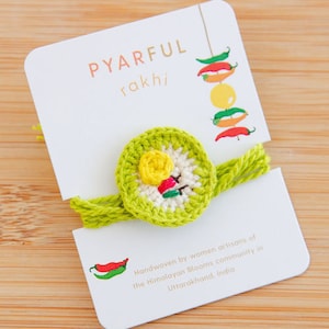 Nimbu Mirch Rakhi- handwoven, crochet, raksha bandhan, indian, south asian, indian bracelet