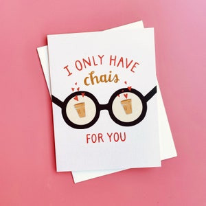 Chais voor jou - Chai, thee, liefdeskaart, Desi, verjaardagskaart, Punny Card, Pyarful, Indiaas, vriendschap, Masala chai, Indiase Valentijnskaart