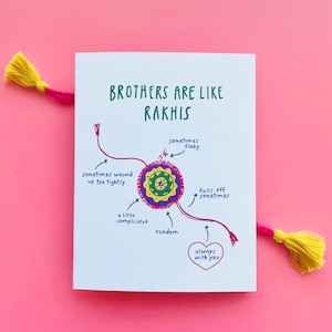 Brothers sind wie Rakis - Brother, indische Karte, Pyarful, Desi, Südasiatische, Rakhi Karte, Raksha Bandhan