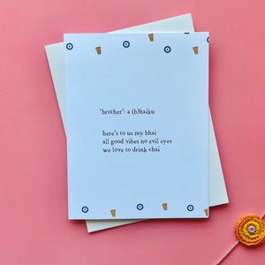 Bhaiku - Irmão, Cartão Indiano, Pyarful, Desi, Sul Asiático, Cartão Rakhi, Raksha Bandhan