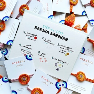 Step by Step Raksha Bandhan -   Brother, Indian Card, Pyarful, Desi, South Asian, Rakhi card, Raksha Bandhan