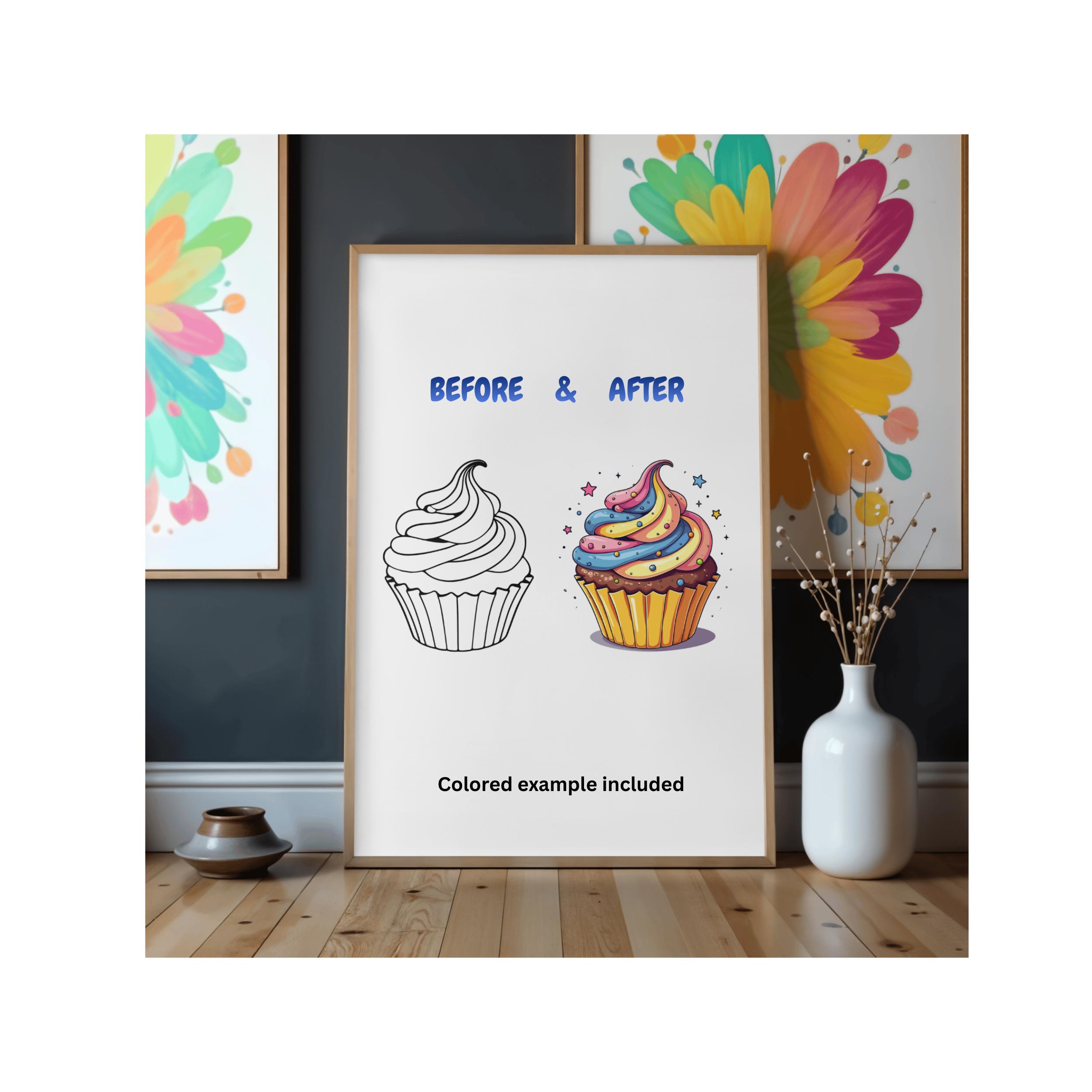 Kids Coloring Pages With Colored Examples - 50 Pages - Etsy