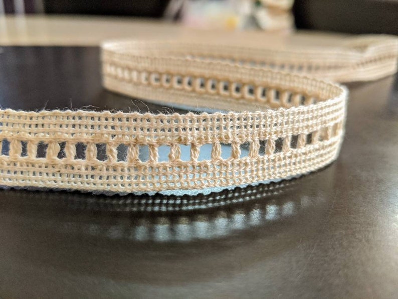 1/2 inch Cotton Ladder Lace Ribbon Pass Lace 100 Natural Etsy