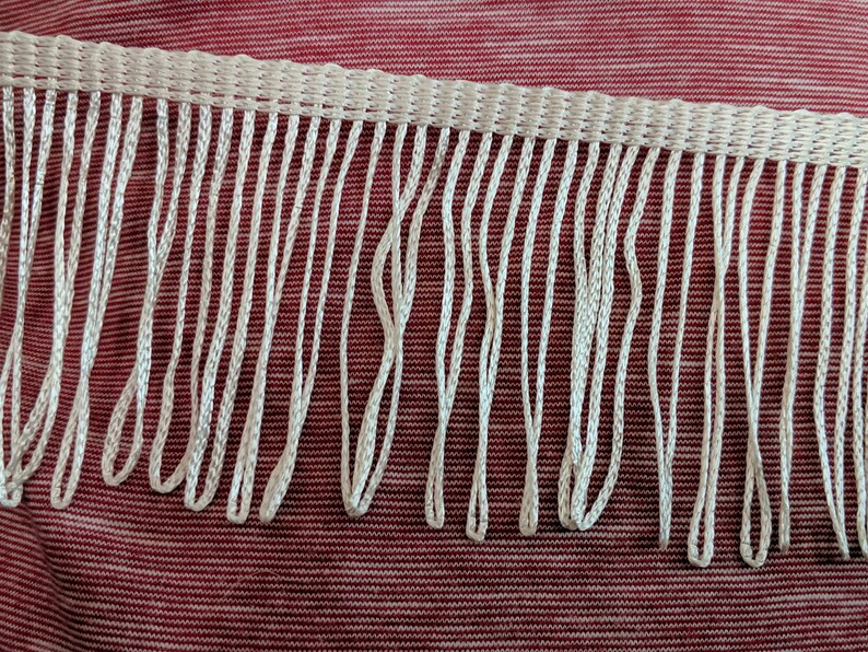 2.5 inch Silk Fringe Trim 10yd Braided Loop Trimming Ivory Etsy