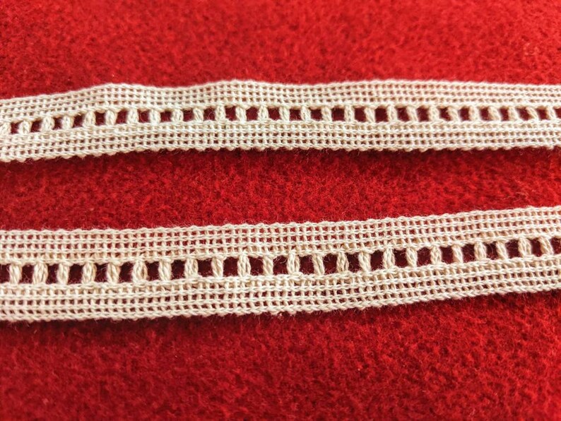 1/2 inch Cotton Ladder Lace Ribbon Pass Lace 100 Natural Etsy