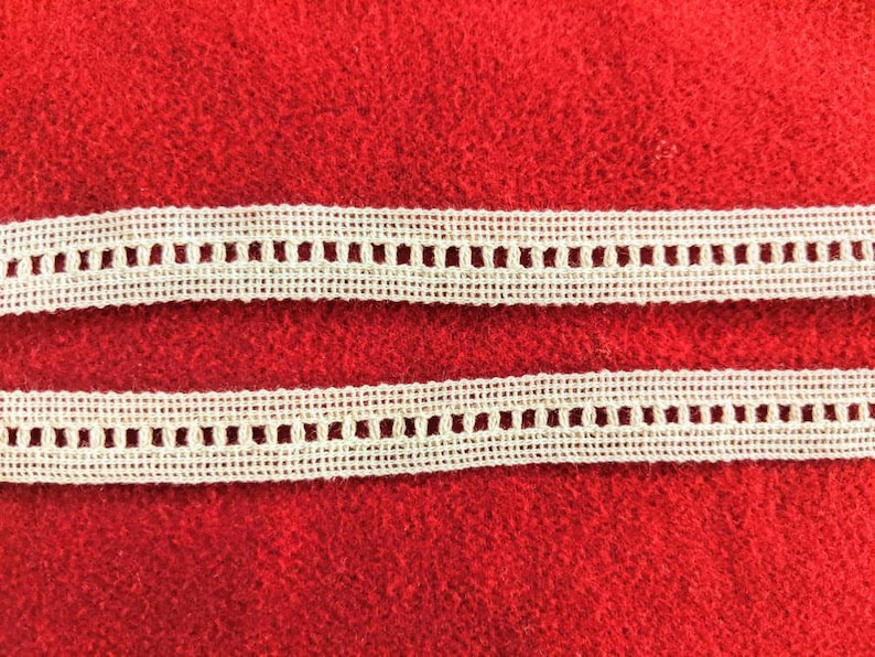 1/2 inch Cotton Ladder Lace Ribbon Pass Lace 100 Natural Etsy
