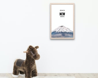 Ecuador Volcán Cotopaxi Digital Wall Art Home Decor Volcán Cotopaxi alcanza nuevas alturas motivación impresión de viaje
