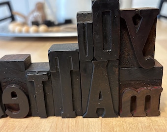 Vintage Wood Type Decor: 'You Matter' - 1940s Printing Blocks