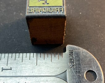 Vintage Frigidaire Logo Letterpress Printing Block