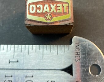 Vintage Texaco Logo Letterpress Printing Block