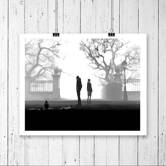 8x10 Printable Art Figurative Art Black And White Wall Art Etsy