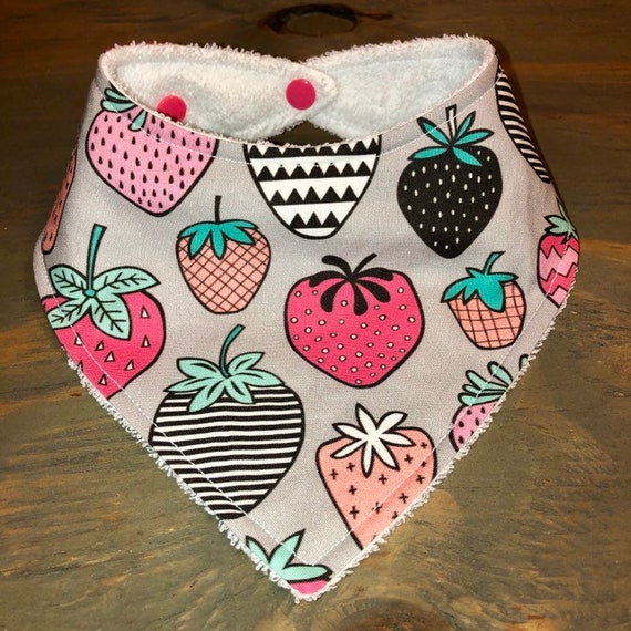 My Little Owl Bibs Bibdana Baby Girls Bandana Dribble Bib Cerise Pink Spots