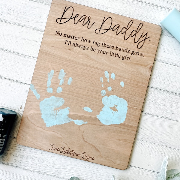 Best Dad Hands Down, Father's Day, Personalized Gift for Dad from Kids, DIY Hands Down Sign, Gift for Dad, Fathers Day Craft