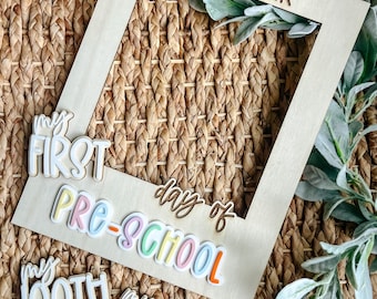 FREE SHIPPING! First Day of School, First Day of School Sign, Classroom, Classroom Sign, Teacher Photo Frame, Teacher Class Prop, Photo Prop