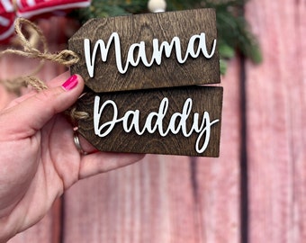 Wooden Name Tag, Christmas Stocking Tags, Personalized Stocking Name Tags, Wedding Name Tags, Custom Stocking Name Tag