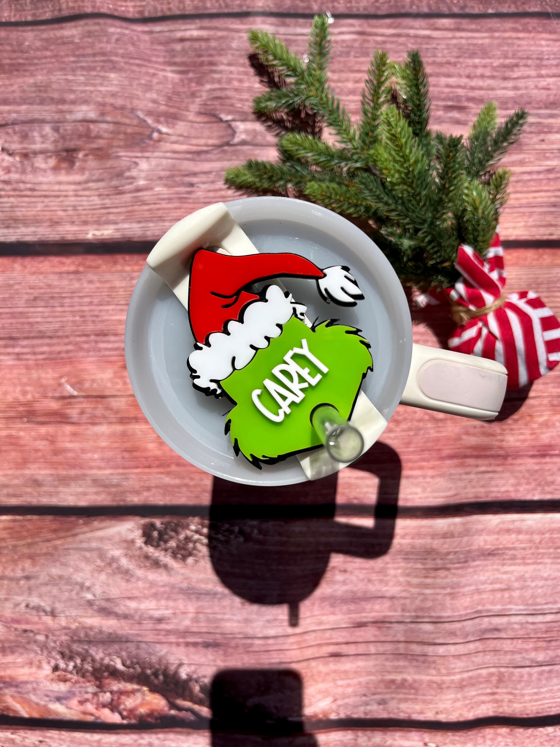 Grinch Christmas Decorations Indoor, 2 PCS Paper Cups Filled with  Artificial Whipped Cream for Table, Tiered Tray, Kitchen Coffee Bar Grinch  Decor