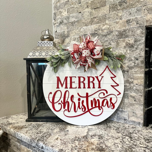 Merry Christmas Door Hanger, Merry Christmas, Christmas Wreath, Christmas Decor, Christmas Sign, Christmas Door Sign, Christmas Sign