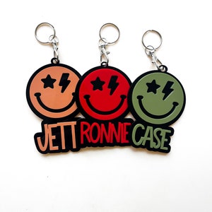 Keychains, Kids Keychains, Backpack Tag, Diaper Bag Tag, Bag Tag, Acrylic Keychain, Backpack Accessories