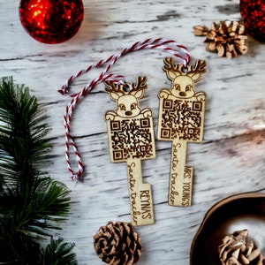 Santa Tracker, Santa Tracker Ornament, Santa QR Code, QR Code Ornament ...
